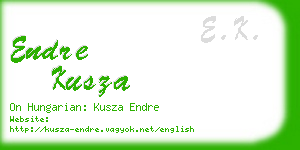 endre kusza business card